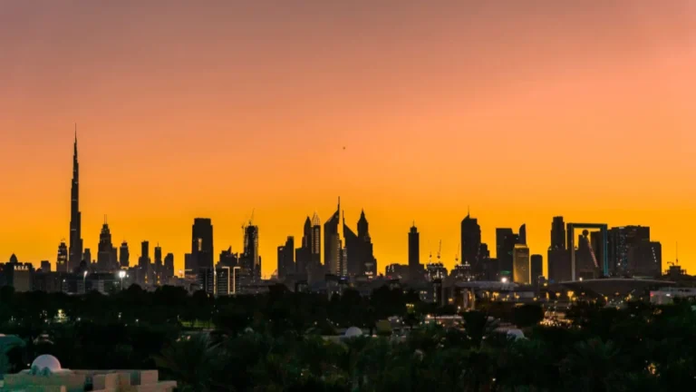 Zonsondergang Dubai